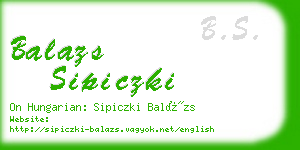 balazs sipiczki business card